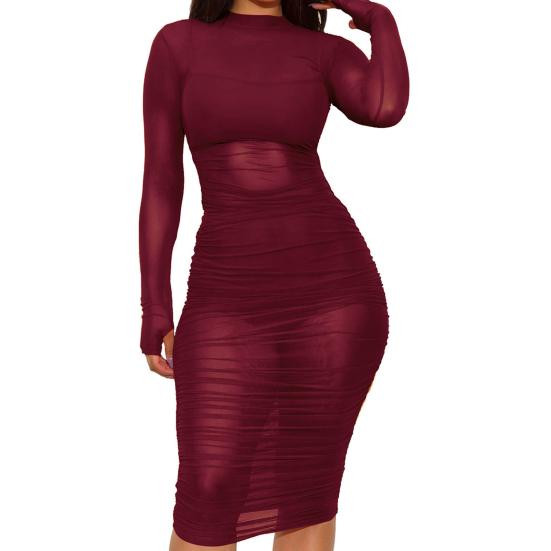 Rochie transparentă cu mânecă lungă pentru femei sexy, set de pantaloni scurti cu camisole, ținută de club