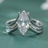 Exquisite Inlaid White CZ Women's Ring Trendy CopperColor Geometry Daily Wear Party Jewelry Anniversary Gift