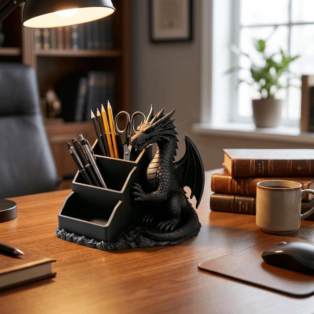 Realistic Dragon Storage Tray 3D Printed Desktop Storage Box Creative Toothbrush Rack  Desktop
