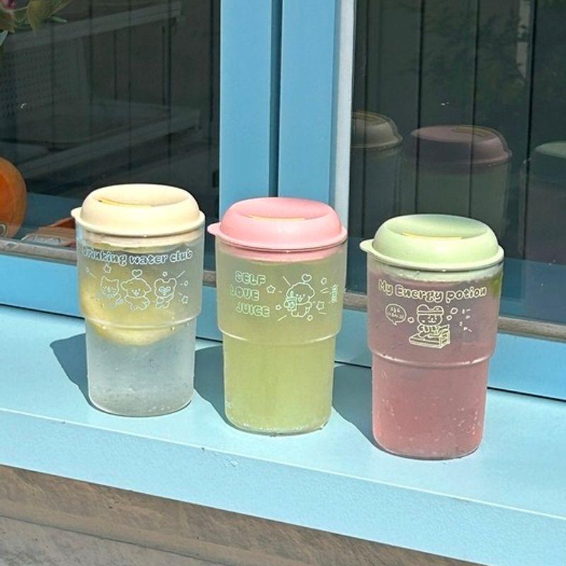 Eleganter Tisch My Daily Bottle Tumbler 3 Arten 500ml Wählen Sie 1 Wiederverwendbarer Becher Niedlicher Becher Geschenk für einen Freund