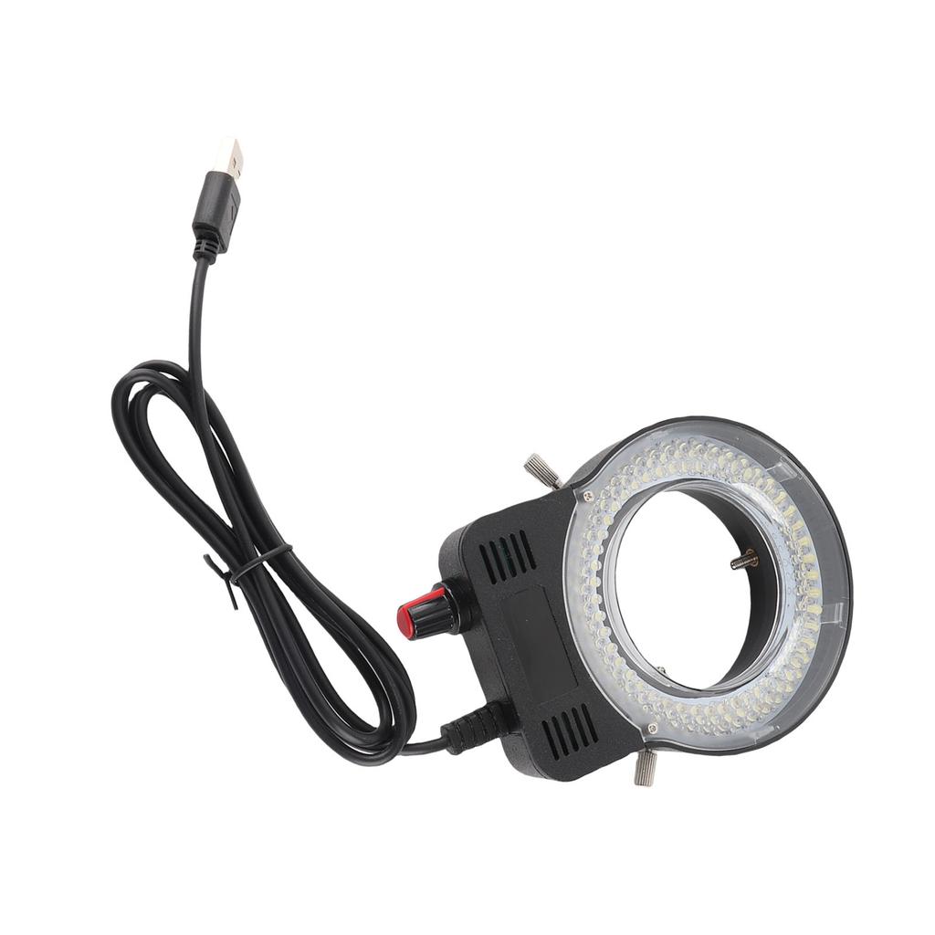 LED Mikroskop Ringlicht 144 LEDs 4W 6500‑7500K 32000‑36000LX Einstellbare Helligkeit USB-betrieben Mikroskoplampe