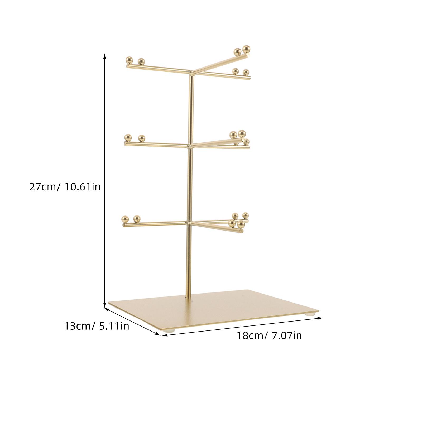 3-Tier Eyewear Display Rack Metal Sunglasses Stand Organizer Eyeglasses Storage Showcase for Retail Stores Personal Collection 5890₽