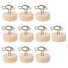 10PCS Wood Desktop Note Holder Round Fish Shape Vintage Card Clip Round Wood Clip  Home Table