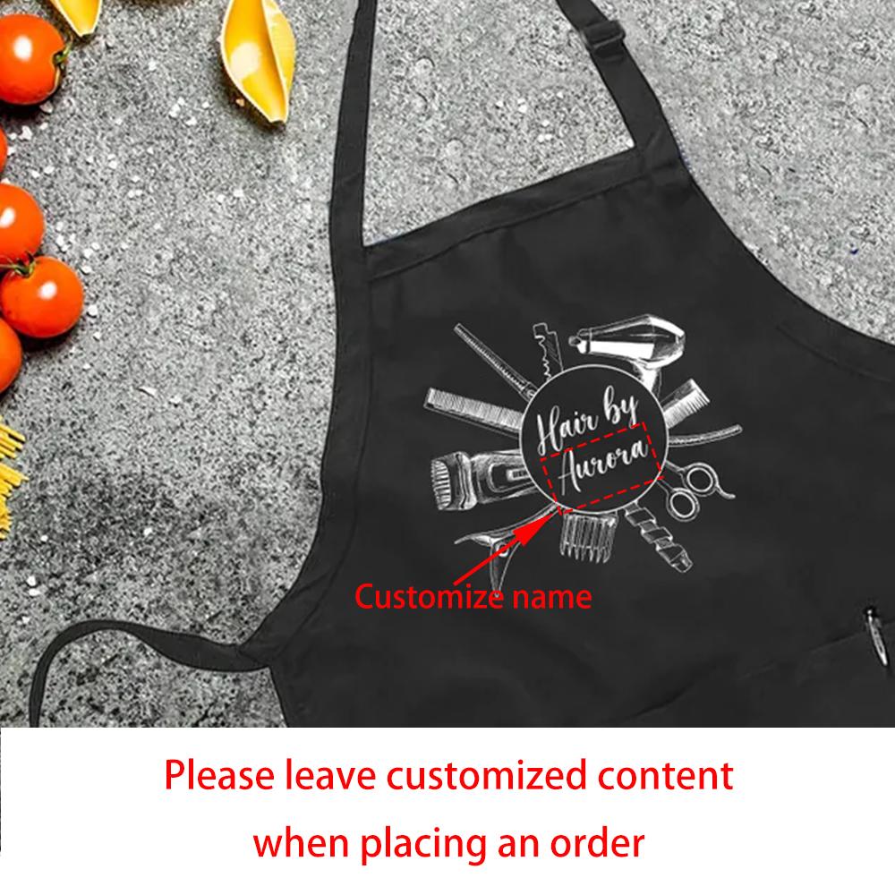 

Personalized Hair Stylist Apron Barber Salon Apron for Women Men Hairdresser Birthday Thank You Cosmetologist Barbershop Gifts 75x65cm