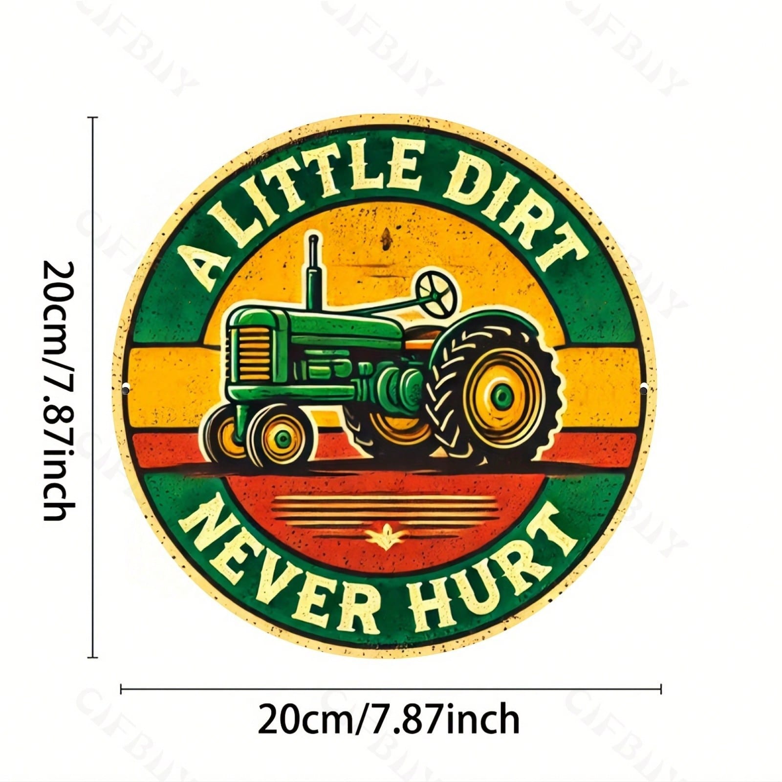 

Vintage Tractor Metal Tin Sign 8x8 Inch Retro Wall Art Rustic Decor TYA4530-20X20CM різнокольоровий