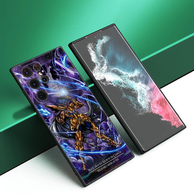 

Аниме Saint-Seiya черный силиконовый чехол для телефона Samsung Galaxy S23 S21 S20 FE S24 S22 Ultra S10E S10 S9 S8 Plus Samsung S20 Plus