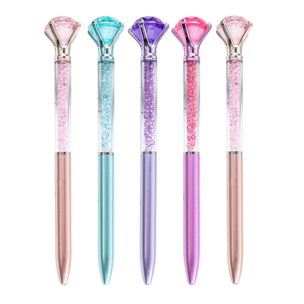 

10-24Pcs Crystal Diamonds Ballpoint Pens, Glitter Bling Pens with Black Ink, Perfect for Birthday Gift, Office & School Supplies