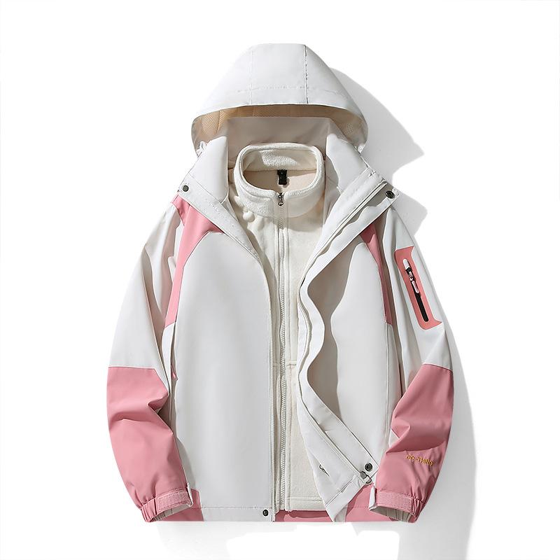 

Mian Velvet New Autumn and Winter Jacket for Men Three-in-one Two-piece Jacket for Men and Women XS