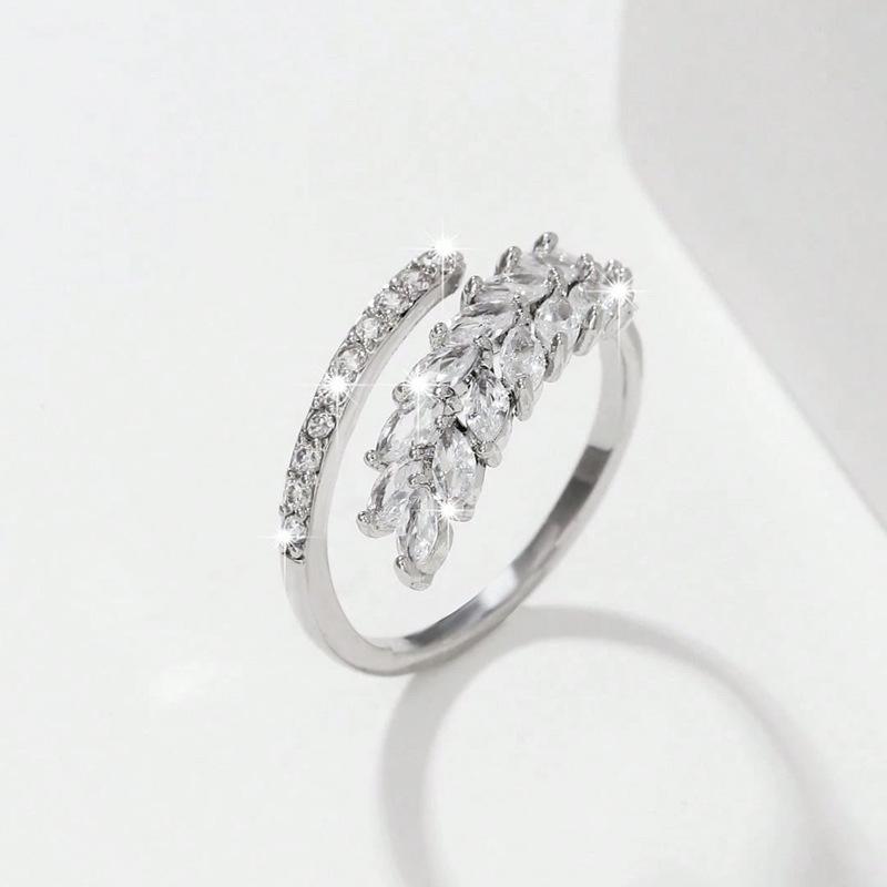 A niche high-end non fading wheat ear ring for women's fashion, simple and versatile rings