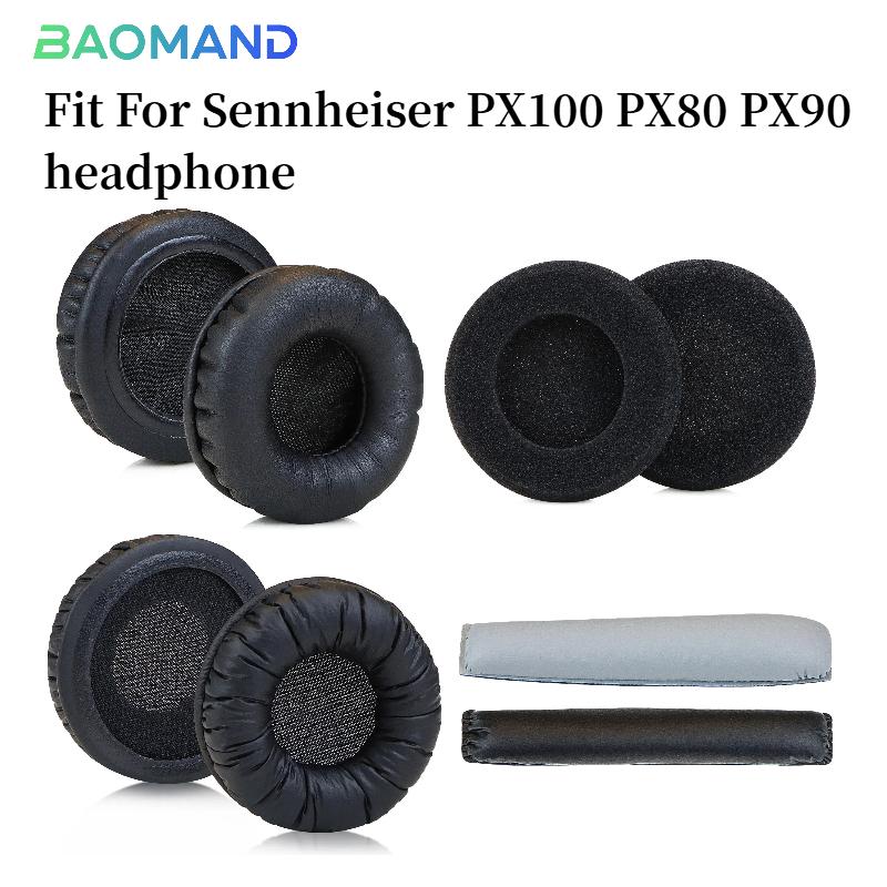 1 Set Replacement Ear Pads Earpads Headband for Sennheiser PX100 PX80 PX90 Headphones Memory Foam Ear Cushion Cover