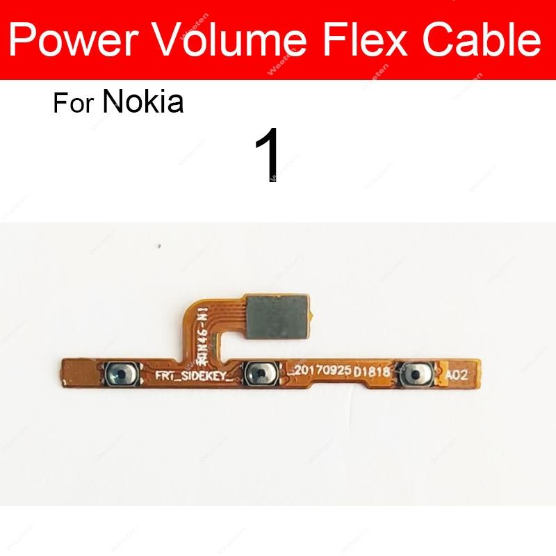 Cavo Flessibile Pulsanti di Accensione Per Nokia 1 2 2.1 3 3.1 3.2 4.2 5 5.1 X2 X3 X5 XL Plus Cavo Flessibile Tasti Volume Parti di Ricambio Tasti Laterali