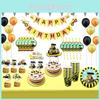 Colorful Excavator Birthday Party Supplies With Fun Tableware For Kids Celebration