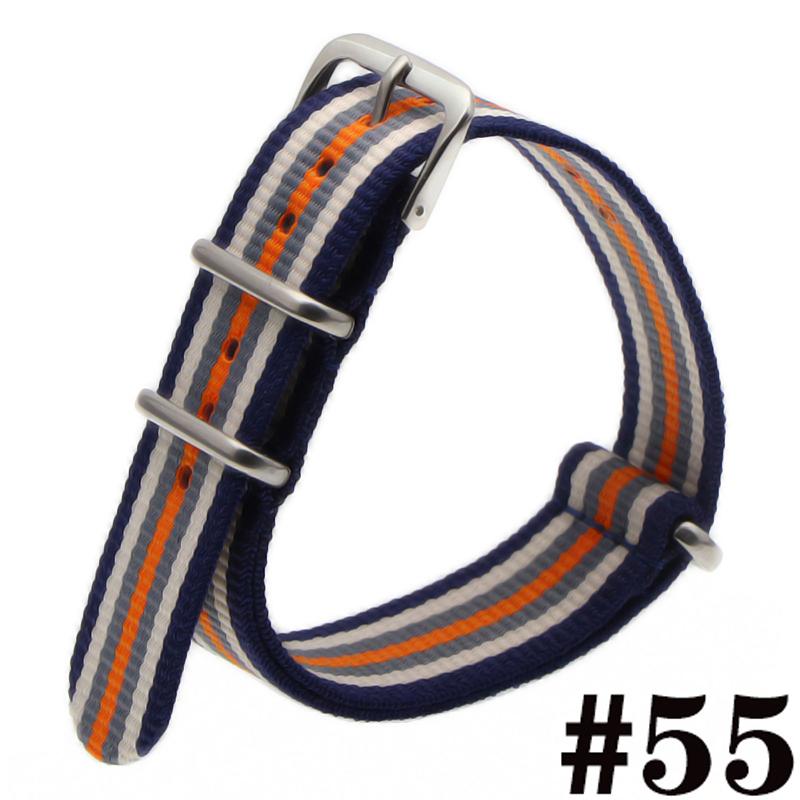 18MM 20MM 22MM Nylon Watch Band Sport Casual Straps Replacement With Stainless Steel Buckle For Men Women's Watch Accessories