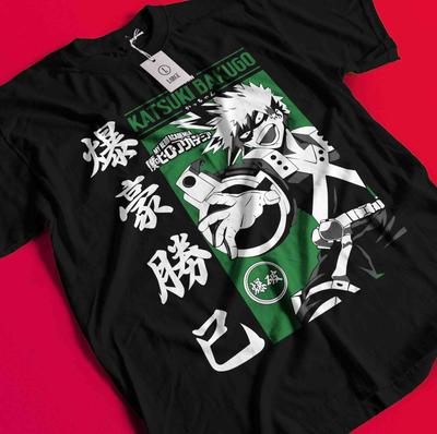 Bakugo Katsuki T-Shirt My Hero Academia Deku T-Shirt Anime Midoriya Dabi Shoto Shirt BB1159