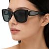 Women's Retro Polarized Sunglasses, Large Frame, Euro-American Style, High-End UV Protection