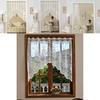 Elegantes Spitzentor-Halbvorhang mit Bogen und Blumenmuster für Wohnzimmer- und Schlafzimmerdekoration