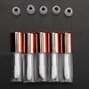 10pcs 1.2ml Lip Gloss Tube DIY Small Lipstick Tube Cosmetic Container with Plug (Rose Gold)