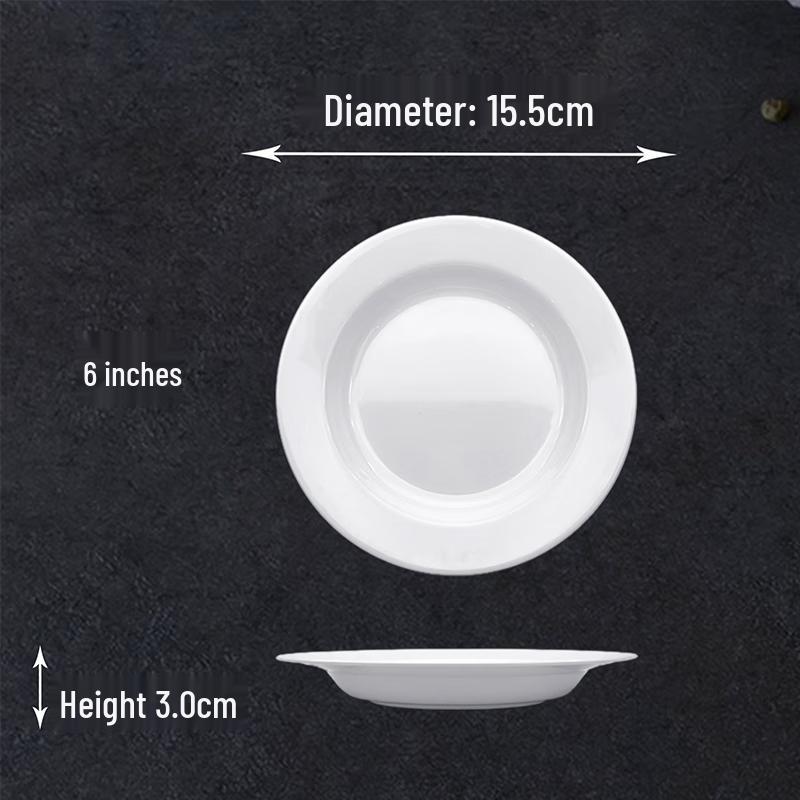 6-inch Melamine Wide-Rim Pasta Plate