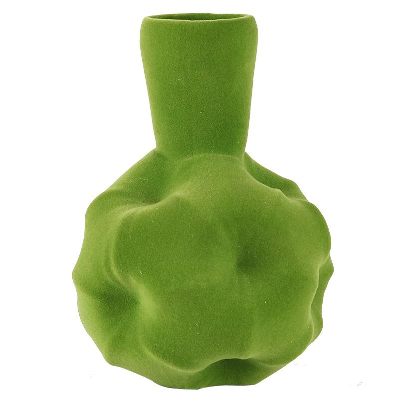 

Современная флокированная цветочная посуда, художественная цветочная композиция, модель комнаты, дома для гостиниц и гостевых домов, высококачественные вазы, мягкие украшения