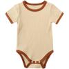 Retro-Style Infant Girl Triangle Romper - Lightweight and Trendy Color Block Design for Spring/Summer