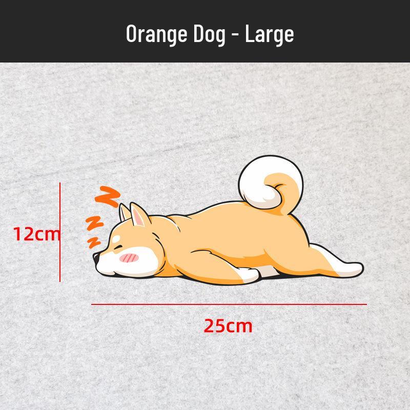 Reflective Husky Cartoon Dog Car & Motorcycle Scratch Cover Sticker
