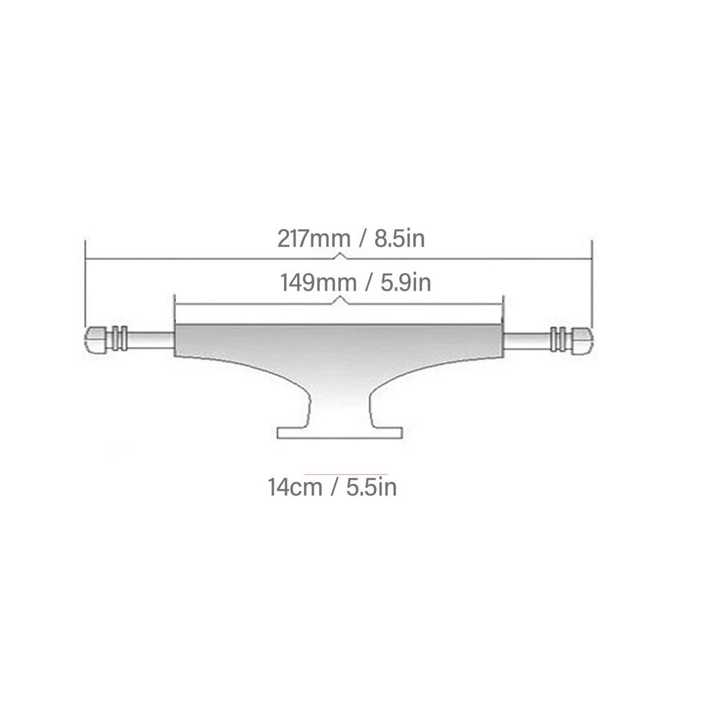 2pcs 5.5in Hollow Skateboard Trucks Aluminium Alloy Shock Absorbing Skateboard Bridges