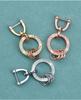 Fashionable Keychain Car With Single Diamond Circle In Silver Gold Or Rose Gold