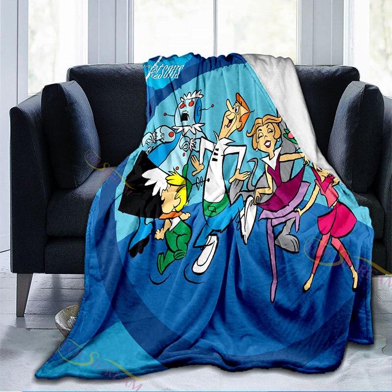Cartoon The Jetsons Flannel Fleece Blanket Super Soft Warm Cozy Bed Blanket Plush Lightweight Sofa Throw Blanket
