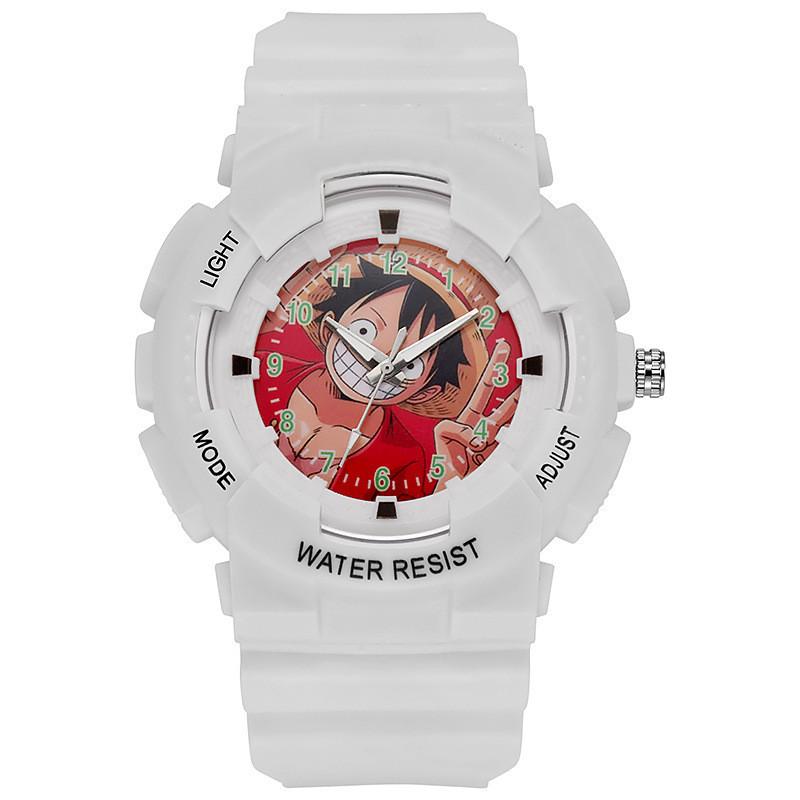 One Piece Kinder Sport Horloge Met Kalender Waterdicht Hars Band Voor Kinderen