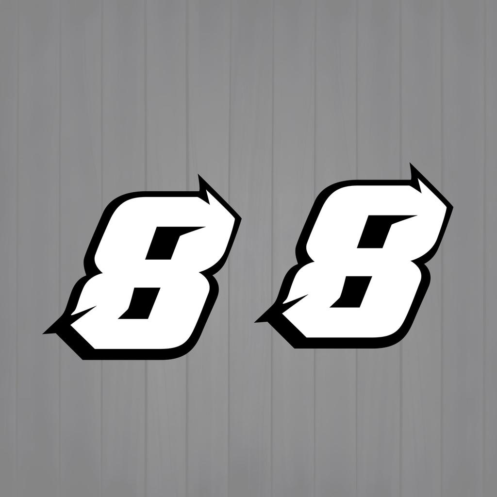 2PCS Motorcycle Racing Arabic Numbers Stickers DIY Refit Reflective Rainbow Sticker Number Helmet Car Styling 3D Decals