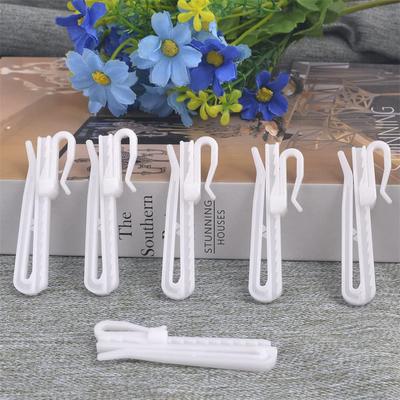 Ganchos para pendurar cortinas, 50/80/100 peças, gancho ajustável, anel de janela, suporte de cortina branco para cortina doméstica, alta qualidade, 7 cm