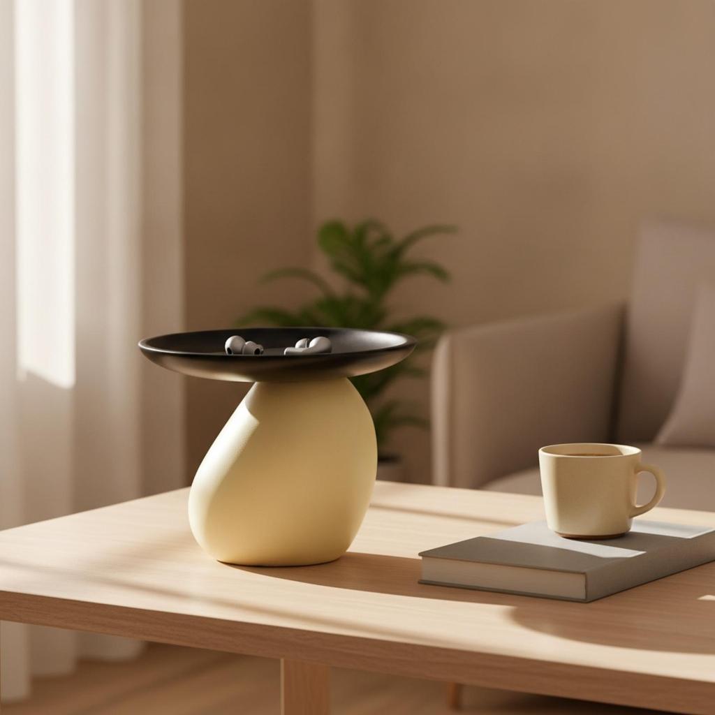 Tavă bijuterii chei cu Pedestal Organizator sculptural pentru birou pentru hol, Comodă, Noptieră