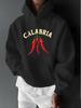 Printed Casual Sporty Outdoor Unisex Long-Sleeve Hooded Sweatshirt, Unisex Top for Autumn/Winter