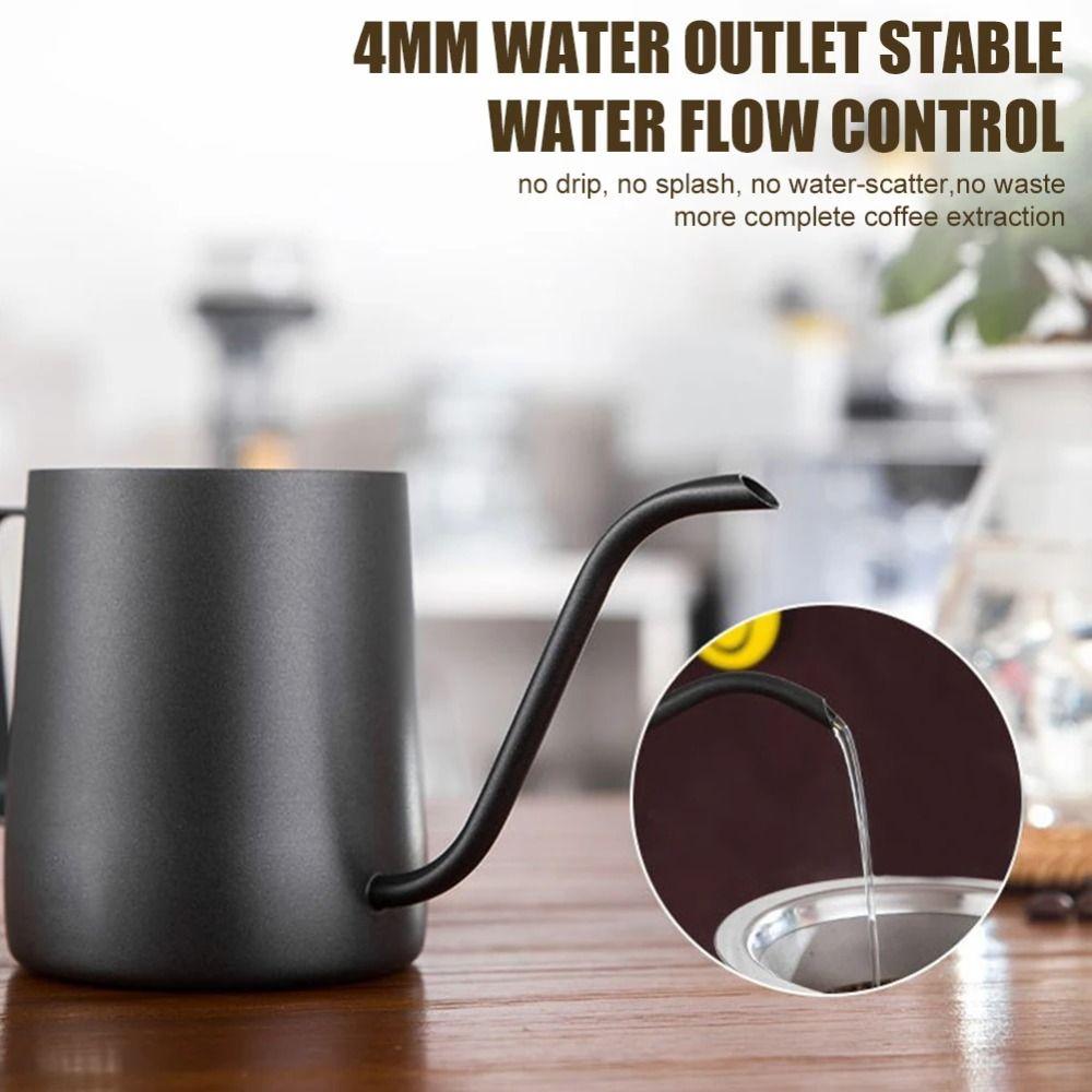 Cafe Hand-poured Coffee Pot Long Narrow Spout Gooseneck Pour Over Coffee Pot  Latte Art
