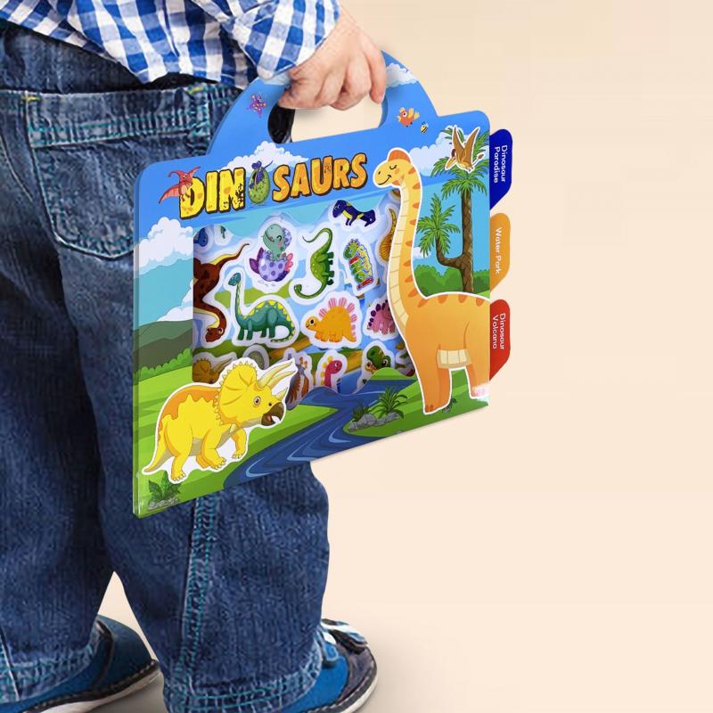 New Children Reusable Scene Cute Stickers DIY Puzzle Sticker Games Books Cartoon Animal Learning Cognition Toys For Kids Gift