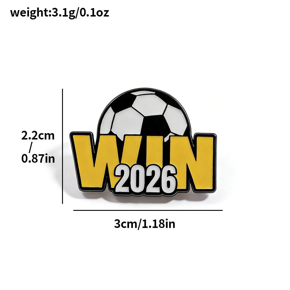 

New 2026 Football World Cup Metal Badge US, Canada and Mexico Football Sporting Event Commemorative Badge Alloy Brooch