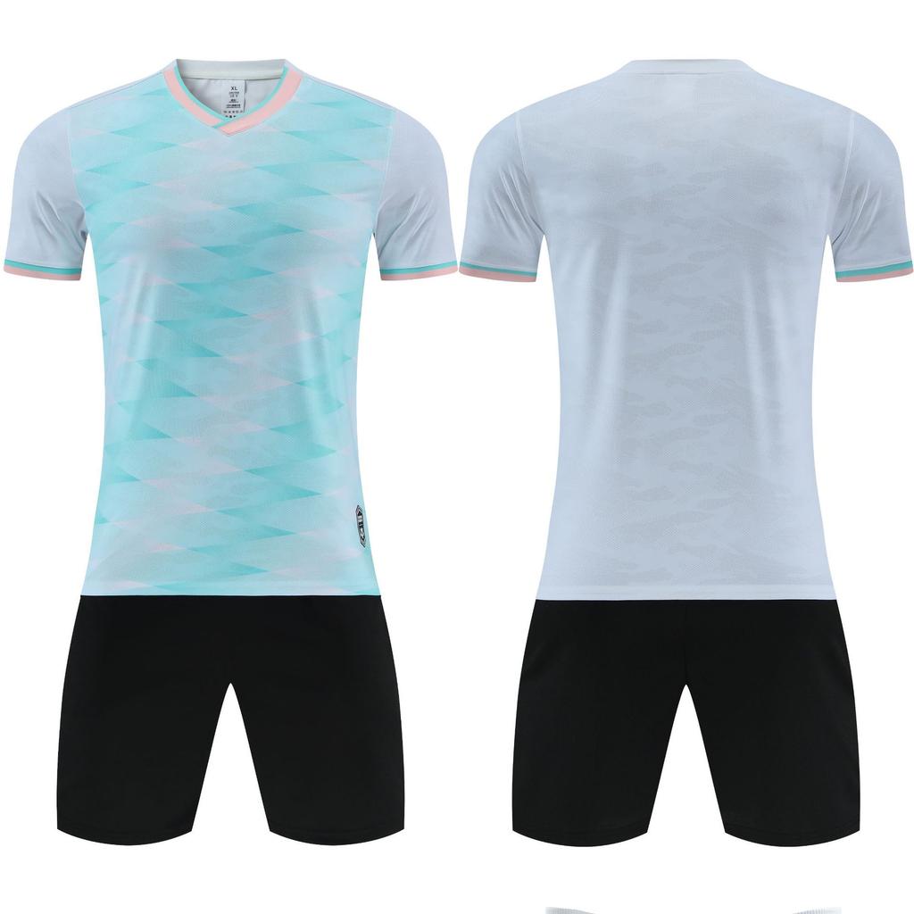 Cross-border Spot 2026 High-end Football Training Clothes, Children's Short-sleeved Summer Competition Clothes, Double-sided Pocket Football Clothes.