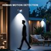Outdoor Solar Wall Light with Motion Sensor, Ultra-Bright LED Spotlight, Decorative Solar Fence Light