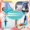 Elastic Sensory Swing: Indoor Hammock for Kids & Adults with Fixed Link Ring, Double Layer.