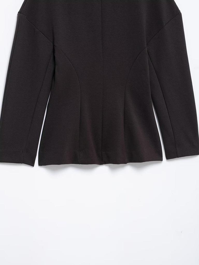 2025 Spring Women's European & American Style Double-Sided Long Sleeve Suit Jacket