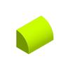 50g/83PCS 37352 Curved 1 x 2 x 1 No Studs with corners Block Moc Color Compatible with Brick DIY Children's Toy