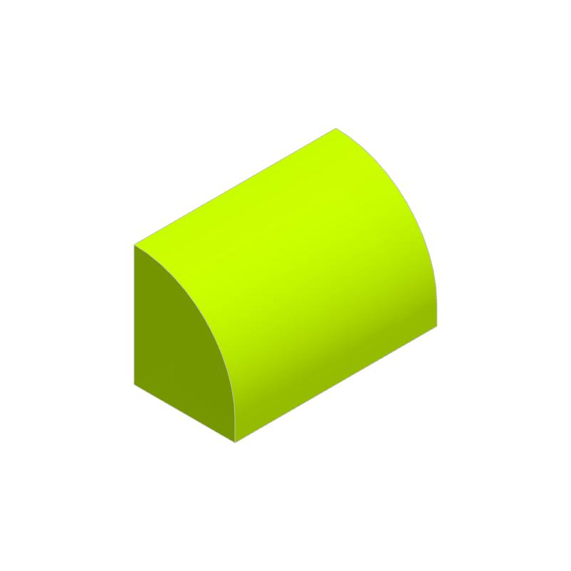 50g/83PCS 37352 Curved 1 x 2 x 1 No Studs with corners Block Moc Color Compatible with Brick DIY Children's Toy