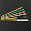 10Pair Resuable 23.5cm Square Chopsticks Top 18/0 Stainless Steel Japanese Black Gold Sushi Hashi Reusable Colorful Chopsticks