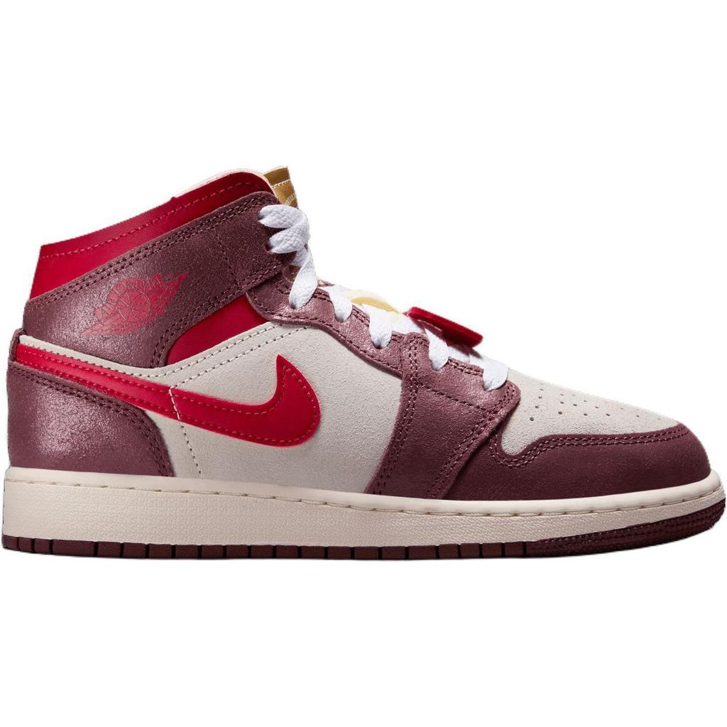 Air Jordan 1 Mid SE GS Breakfast Kids Sneakers Brown Coconut-Milk Dark-Pony HF3196-100