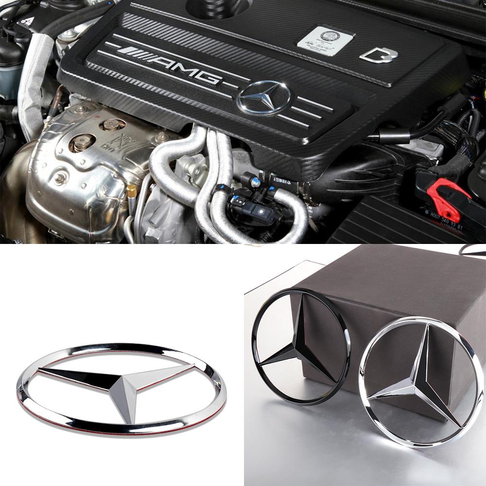 Car 70mm Engine Sticker Auto Styling Hood Decoration for Mercedes Benz W190 W204 W108 W210 W212 W222 W169 W247 Refit Accessories