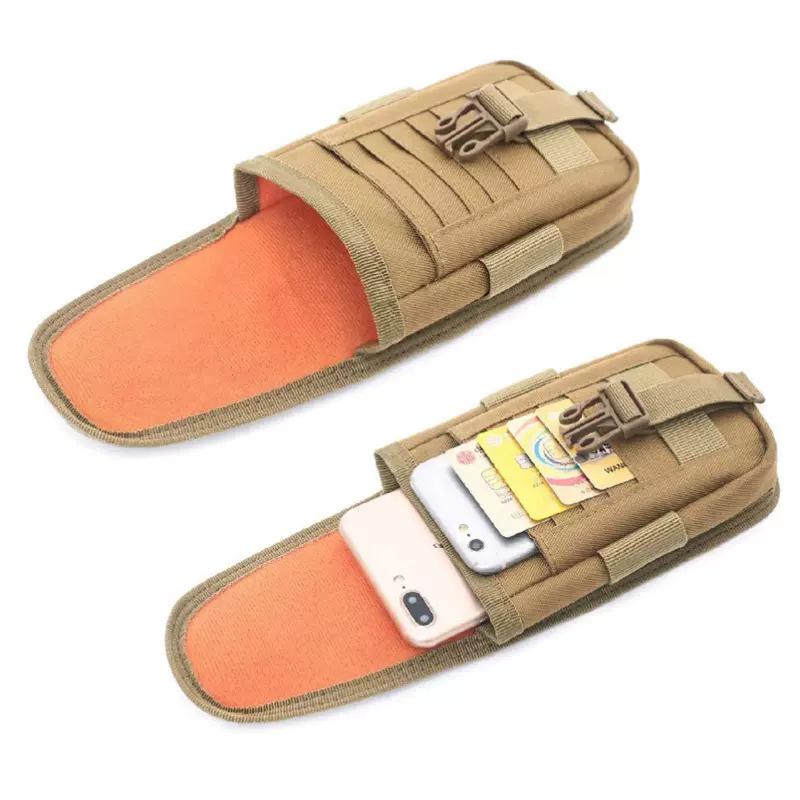 Multifunktionale Hüft-Handytasche: Vertikale Doppelschichtige Molle-Tasche für Powerbanks & Zubehör, Taktische Sport-Bauchtasche