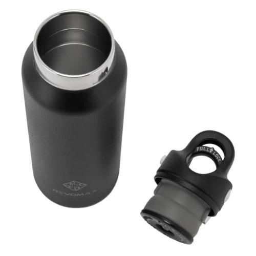 REVOMAX 2 SLIM Water Bottle, 355mL, One-Touch Vacuum Insulated, Keeps Hot or Cold, Suitable for Carbonated Water, DWF-12419S, Onyx Black