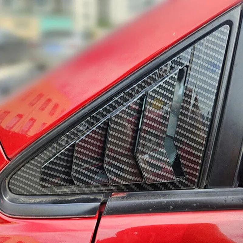 For Nissan Tiida Hatchback 2005-2010 Car Front Triangle Window Louver Side Shutter Blind Shades Cover Trim Sticker Vent Carbon