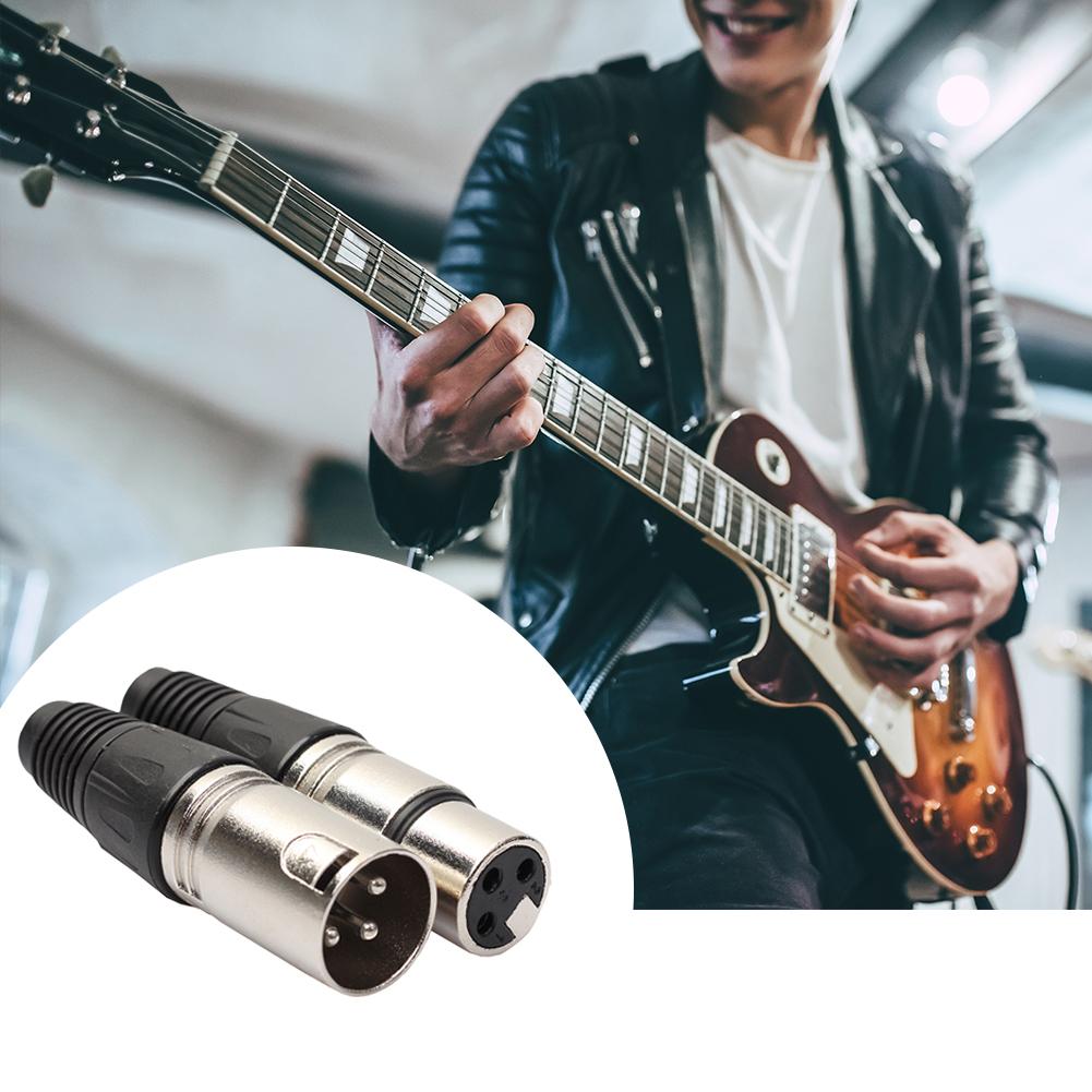 8pcs MIC Cable Terminal 4 Male 4 Female 3Pin Cannon XLR Connector Zinc Alloy Socket Panel Mount Chassis for Mixer Amplifier