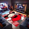1pc Pucca3 Print Area Rug - Soft, Washable Non-Slip Indoor Mat for Office Chairs, Living Room, Home Office Decorative Rug